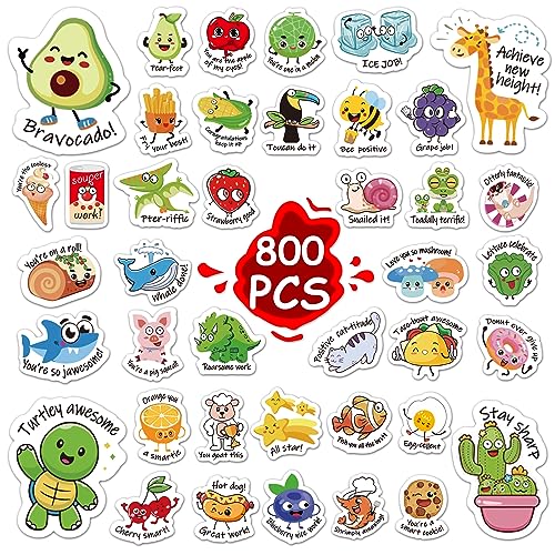 800pcs Teacher Classroom Motivational Stickers for Kids & Students - Fun Educational Rewards