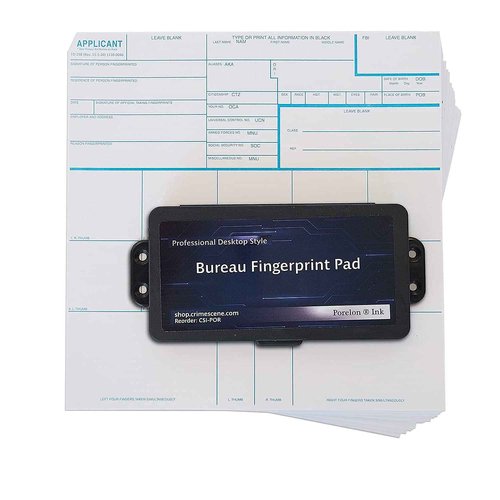 Crime Scene 50 Fingerprint Cards and a Fingerprint Ink Pad