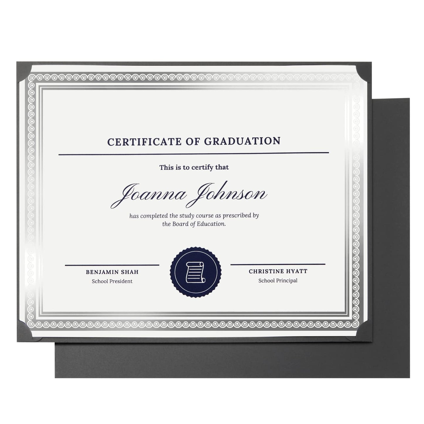 Certificate Holders - 48-Pack, Single-Sided, 8.5" x 11", Black - Bulk Diploma Covers & Certificate Folders for Employee Appreciation & Awards