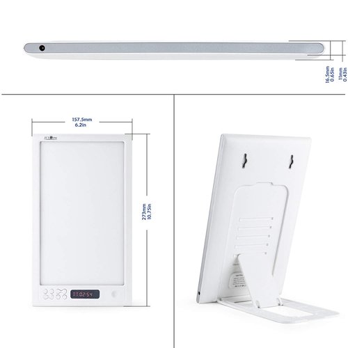 JUXLamp Bright Light Therapy Lamp 12000 Lux - Sunrise Alarm Clock with Dawn Simulator, APP Control - Wake Up Happy & Start Your Day Positively