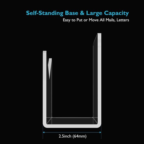 Bundle Set 2, Ktrio 2 Pack Acrylic Brochure Holder 4 x 9 Inches, Acrylic Mail Holder Clear Mail Organizer Countertop 6 x 2.5 x 4 Inches 1 Pack for Home Office School