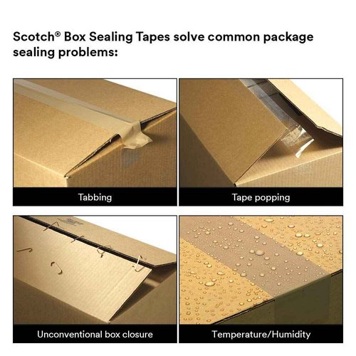 3M Scotch 355 Industrial-Grade Packing Tape, Tan, 48 mm x 50 m, High Performance Sealing Tape for Heavy-Duty Commercial Packaging, Shipping, Moving, Carton and Box Sealing, 1 Pack