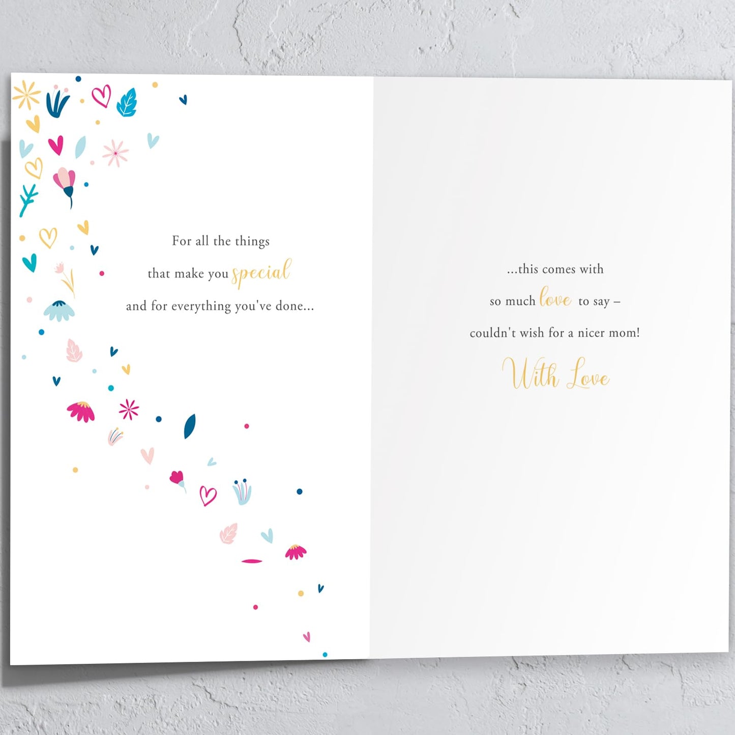 HEJOYN Mom Birthday Card, Birthday Card Gift for Mom from Son Daughter Kid, Mother Bday Cards from Kids