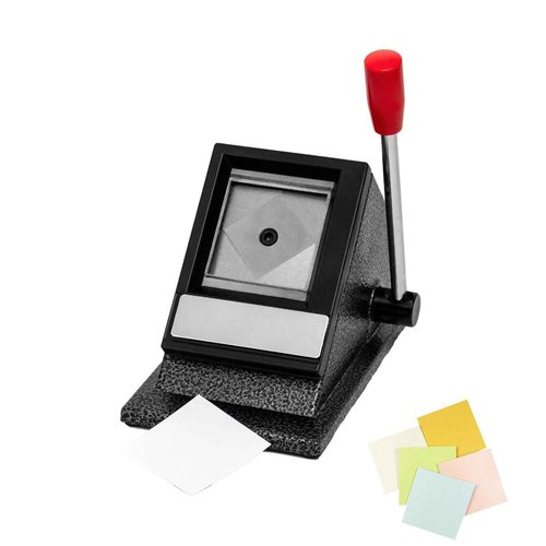 IQINGYJ Passport ID Photo Cutter, 50 x 50 mm, Manual, Black, Alloy Steel, Metal Handle