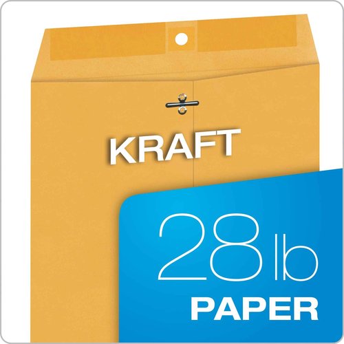 Quality Park Clasp Envelopes, 9 x 12 Kraft | 28 lb | Brown | 100 per Box | Pack of 5