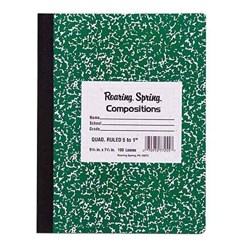 Roaring Spring Paper Products Center Sewn Composition Notebook, 7 1/2 x 9 3/4 x 1/2 (77255cs)