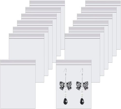 Skiennix 300PCS Small Poly Zipper Bags - Resealable 2" x 2" Clear Storage for Jewelry, Candy & More