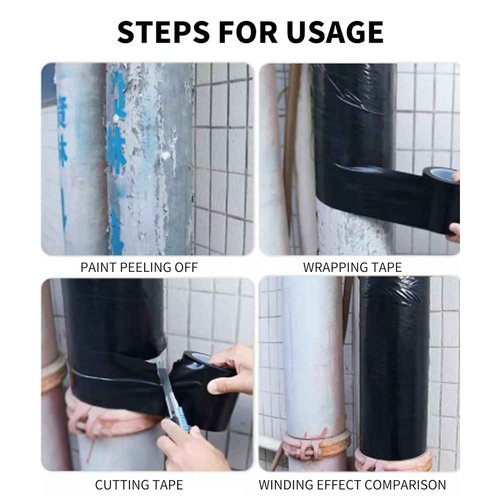 ADHES Corrosion Protection Pipe Tape, PVC Weatherproof Wrap Duct Tape for Drain Pipe, Metal & Electrical Piping, Outdoor, Underground Pipe, 3 Inch X 36 Yds, Black, 18 Rolls