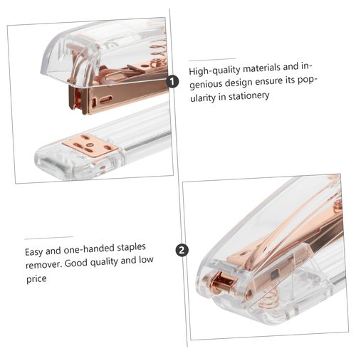 Holibanna 1Pc Transparent Stapler Simple Office Supply for Binding Lightweight Compact Book Binding Tool for School Home and Travel Elegant Design