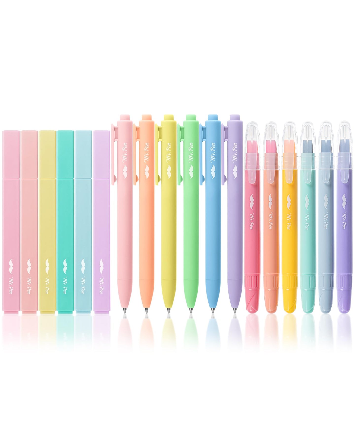 Mr. Pen- Aesthetic Highlighters and Gel Pens, 18 Pack