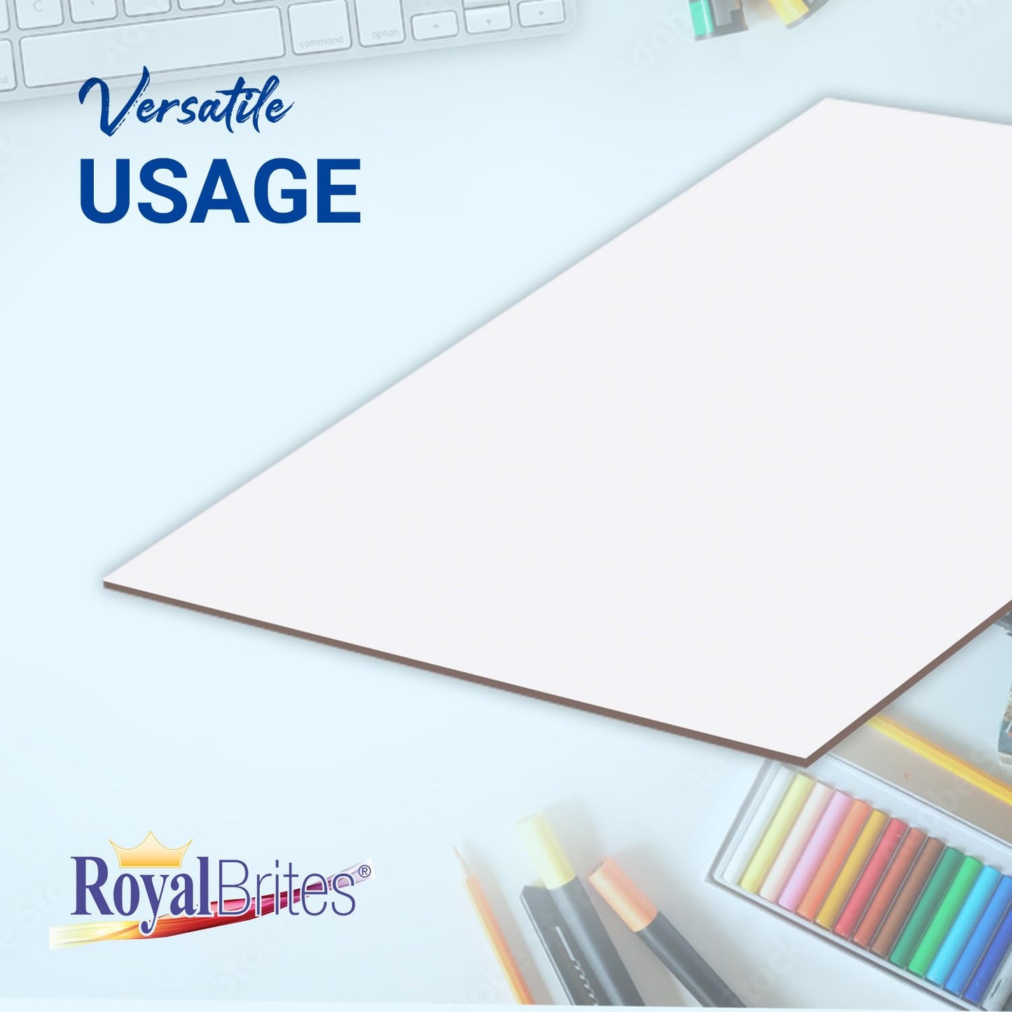 Heavyweight Illustration Board Pack, Premium 2-Sided Thick Illustration Board Large for School Projects & Art Presentations, Strong & Rigid Illustration Boards, 20" x 30", White, 9 Count