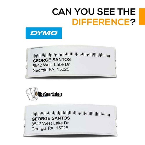 OfficeSmartLabels 1-1/8 x 3-1/2 inch Removable Address Labels, Compatible with 30252 (12 Rolls / 350 Labels Per Roll)