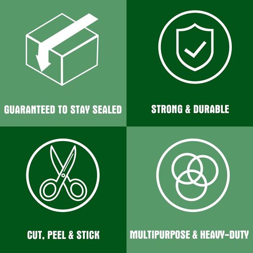 HERKKA Clear Packing Tape, 18 Rolls Heavy Duty Packaging Tape for Shipping Packaging Moving Sealing, 3Mil Thick Clear Packing Tape, 2 inches Wide, 65 Yards Per Roll, 1170 Total Yards