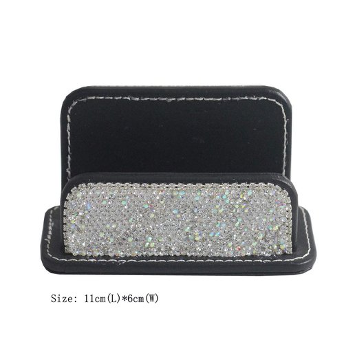Bestbling Bling Pure Handmade Bling Bling Rhinestones Stainless Steel Metal Business Card Holder Name Card Case (Vertical)