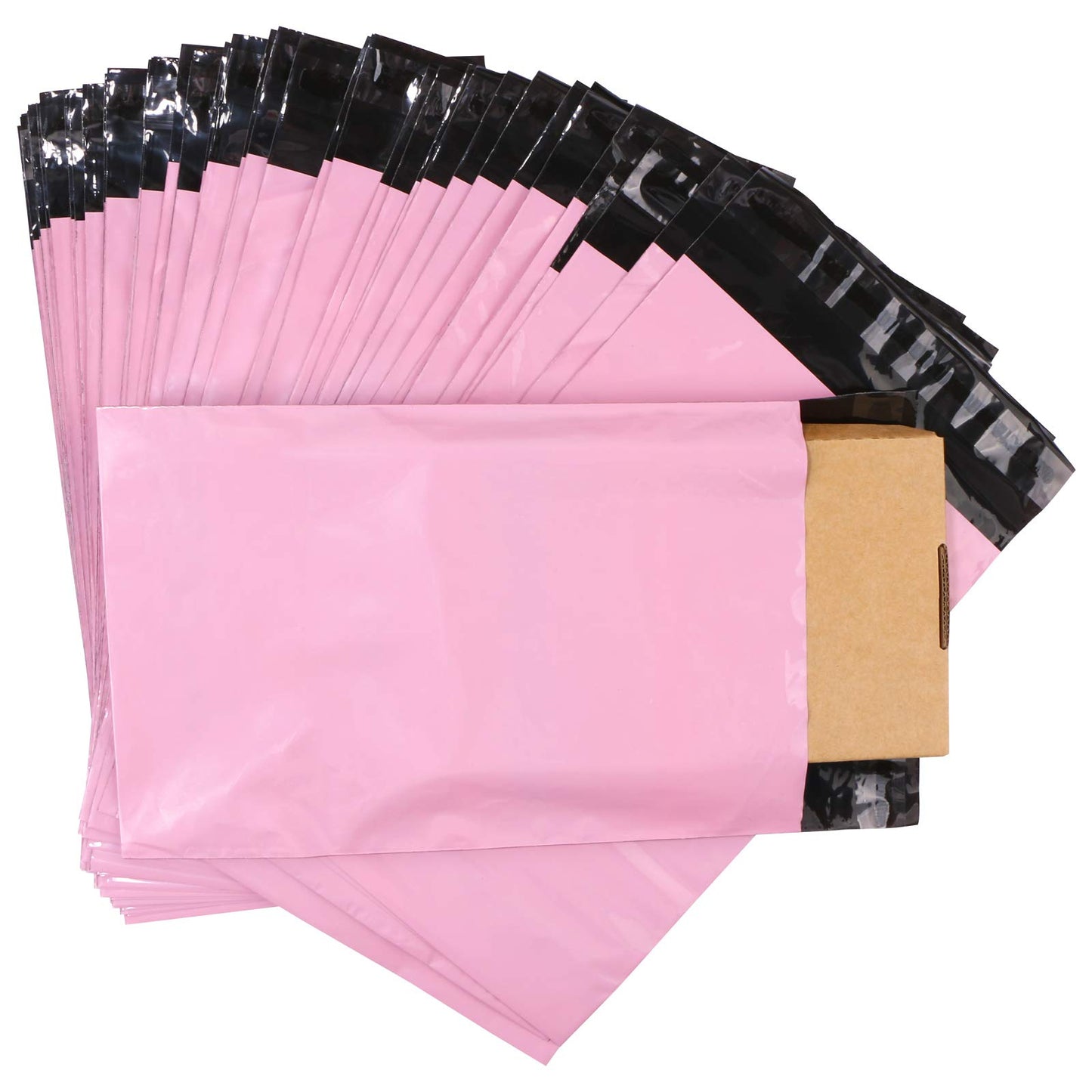 Teqooza 10 x 13.6 inch Pink Poly Mailer Envelopes Shipping Bags with Self Adhesive Strip, Waterproof and Tear-Proof Postal Bags, Pack of 30