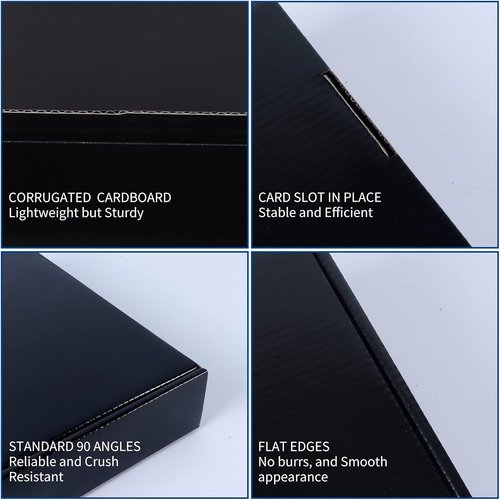 Rempry Black Shipping Boxes - 9x6x2 Corrugated Mailer Boxes | 20 Pack for Small Business Packaging