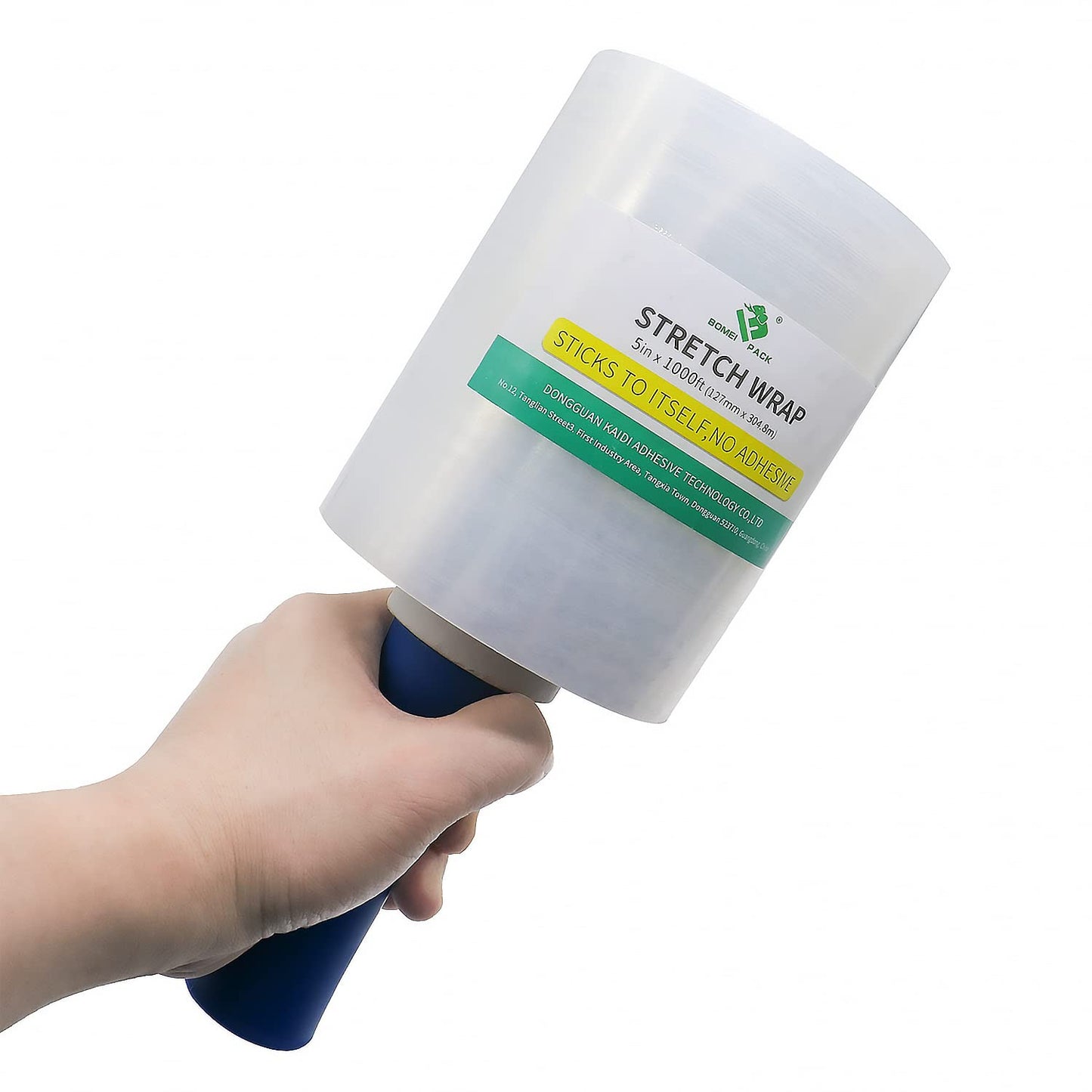 BOMEI PACK Plastics Industrial Mini Stretch Wrap Film Replacement 5" x 1000ft Roll, 80 Gauge for Moving, Packing Wrap Industrial Strength- Self Adhering Packaging Heavy Duty, 2 Pack