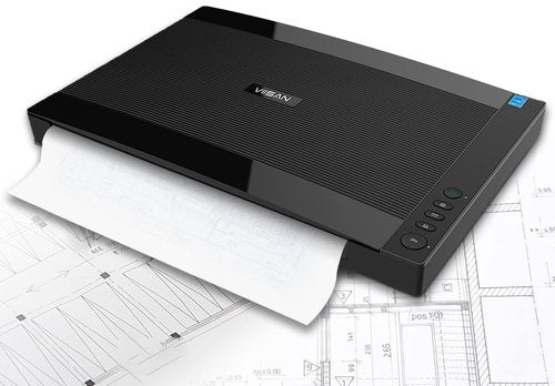 VIISAN VF3240 Large Format Flatbed Scanner, A3 Size, 2400 DPI, CIS Sensor, Scan 297 × 420 mm / 11.7" x 16.7" in 4 sec, Frameless, Auto-Scan, Document & Photo & Book Scanner, Supports Windows & Mac