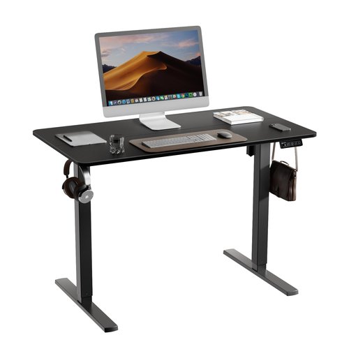 ERGOMAKER 43" Electric Standing Desk, Height Adjustable, Sit Stand Up Desk for Home Office & Computer Workstations, Memory Controller, Black
