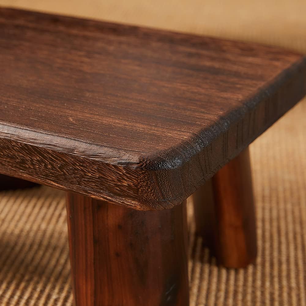 Skiennix Wooden Stool - Super Sturdy Bedside Step Stool for Kitchen & Bathroom | Supports Up to 500 LBS