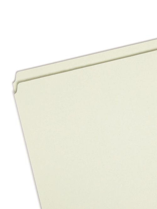 Smead Pressboard File Folder, Straight-Cut Tab, 1" Expansion, Letter Size, Gray/Green, 25 per Box (13200)