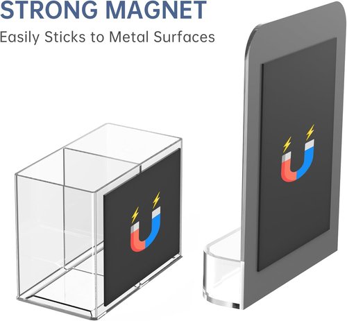 NiHome Magnetic Acrylic Locker Accessories Kit - Mirror & Pen Holder for School, Office, Gym | Organizer for Eyebrows & Makeup