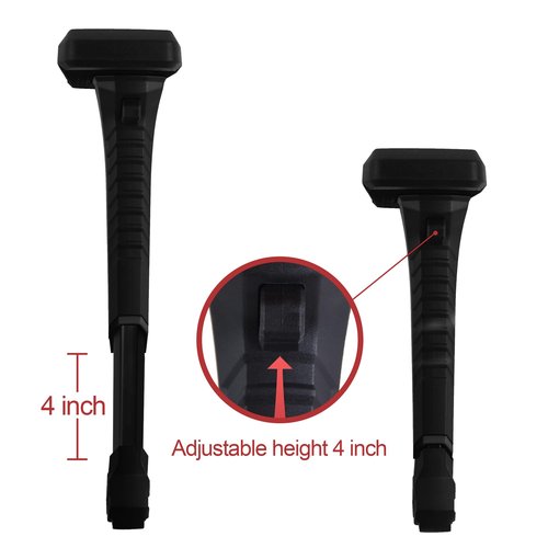 Frassie Height Adjustable Chair Armrest Pair, Gaming Boss Chair Arms Set Replacement 4D (Black)