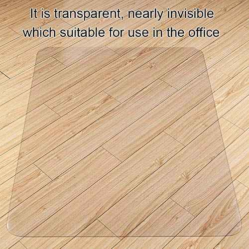 Kuyal Clear Chair mat for Hard Floors 36 x 48 inches Transparent Floor Mats Wood/Tile Protection Mat for Office & Home (36" X 48" Rectangle)