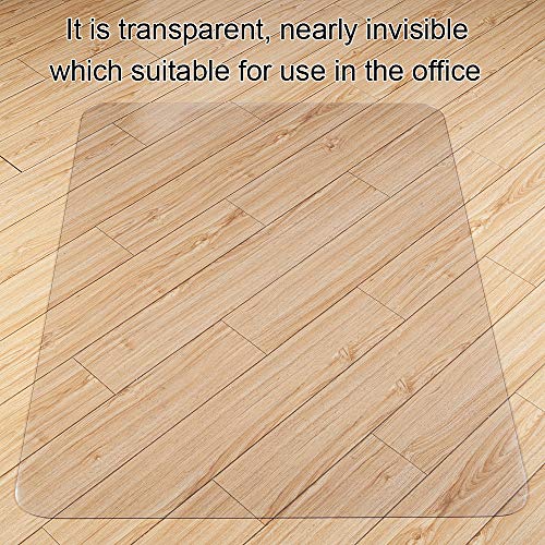 Kuyal Clear Chair Mat for Hardwood Floors 36x48 Inches - Rectangle, No Gripper