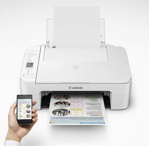Canon Pixma TS3322 Wireless All-In-One Printer - Compact Design, Sleek White Finish