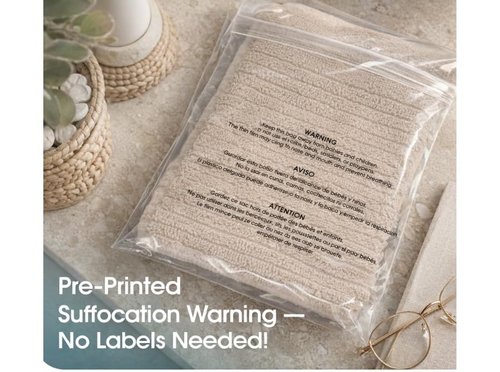 Infinite Pack Self-Seal Clear Poly Bags - 6" X 9" | 1000 Count with Suffocation Warning for Safe Packaging