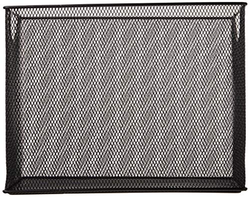 U Brands Black Mesh Metal Desktop Hanging File Organizer for 8.5x11 Files