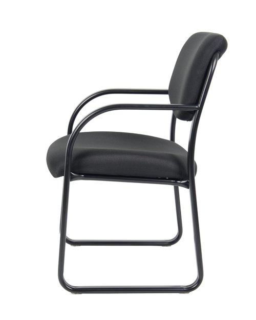 Boss Office Products Fabric Guest Chair in Black 22.5D x 21W x 33H in