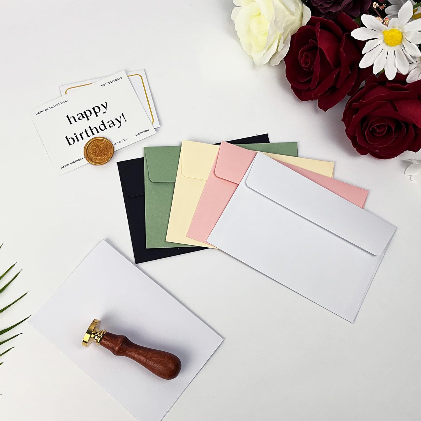 44 Pack Blank Cards and Pink Envelopes 4x6, Self-Seal A4 Envelopes with Folded Cardstock set, for DIY greeting cards,Thank you Cards, Wedding Birthday Christmas Invitations and Various Occasions