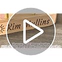 HJX Custom Square Walnut Business Card Holder with Engraving Desk Stand