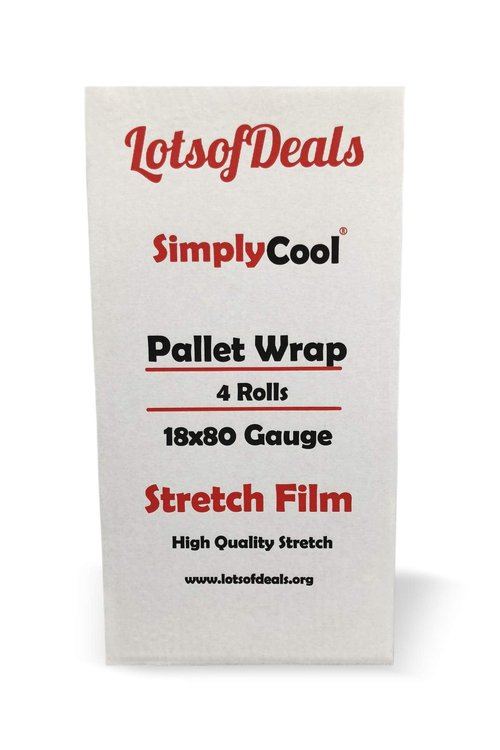 Stretch Wrap Industrial Strength 4 Pack 17.5" 1100 SqFt 80 Gauge Extra Thick (20 Micron) Shrink Wrap Roll for Moving Supplies, Furniture, Pallets, Plastic Wrap for Packing, Heavy Duty Stretch Film