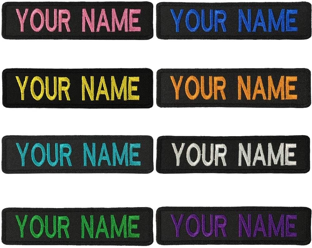 Skiennix Custom Embroidery Name Patches - Personalized Military Tapes for Clothing & Bags | 2 Pieces