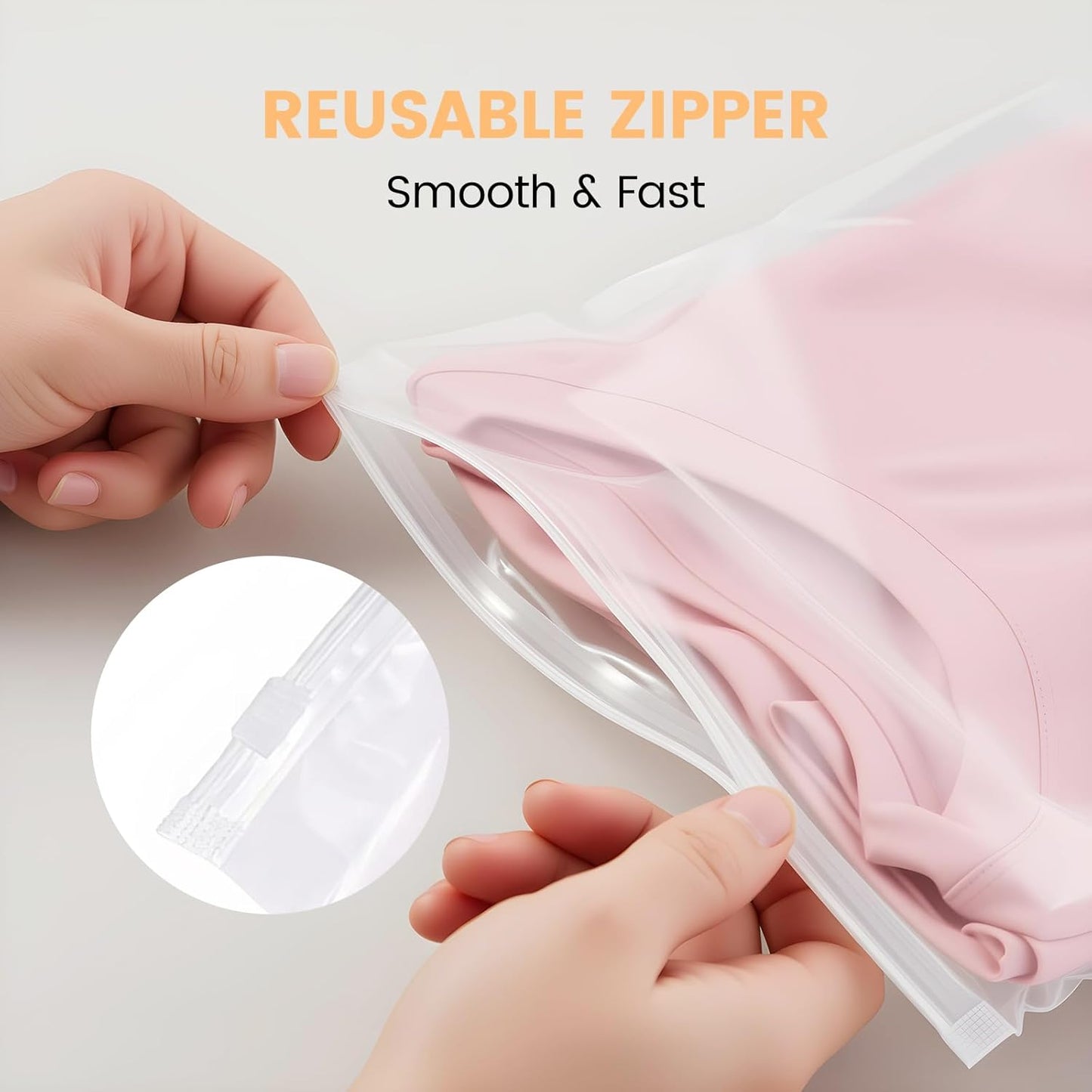 Swimsuit Organizer Bags - 50 Pack Clear Waterproof Zipper Storage Bags for Travel | 8x10 Inch