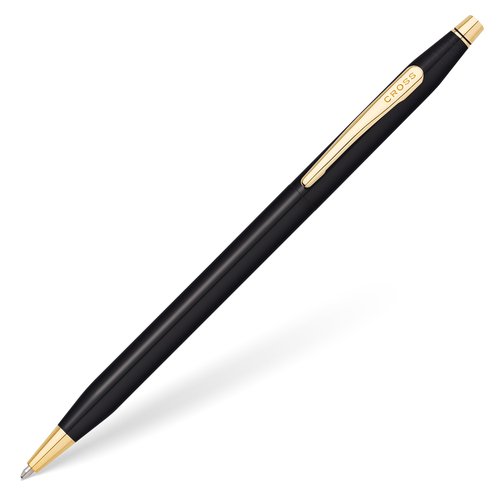 Cross Limited Collection Classic Century Pearlescent Black PVD Barrel and Gold Appointments Ballpoint Pen
