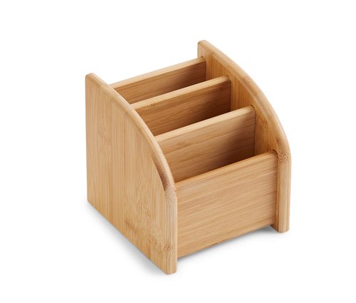 Bookaholic Desk Organizer 3 Tier Bamboo Mini Desk Storage for Office Supplies, Toiletries, Crafts, Great for Desk, Vanity, Tabletop in Home or Office Makeup Organizer