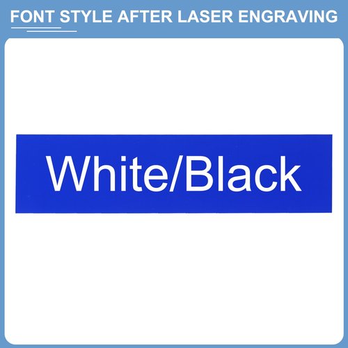PATIKIL 10"x2" Blank Name Plates, 20 Pack Custom Engraved Name Plate Rectangle Laser Engraving Blanks for Personalized Nameplates Office Door DIY Painting Supplies, Blue, White