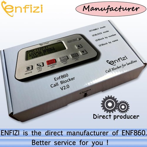 Enf860 Call Blocker for Landline Phones, Blacklist/Whitelist Dual Mode, Block spam Calls by Number and Name