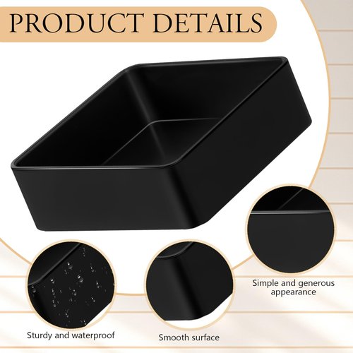 Teenyyou 48 Pcs Stackable Drawer Organizer Trays Set, Plastic Drawer Organizers Black Multifunctional Stackable Trays for Vanity, Bathroom, Desk Office,2.95 x 2.95 x 1.1 Inches