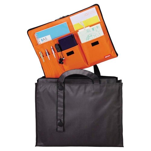 LIHITLAB Laptop Sleeve with Storage Pockets (Bag-in-Bag), 10 x 13.8 Inches, Black (A7554-24)