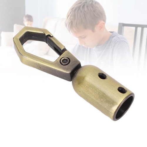 10 Sets Rope End Snap Fittings, Zinc Alloy 8mm Hole Hanging Bell Snap Hooks with Screws for Decoration, Crafting, Leather Crafts, and More (Antique Bronze)