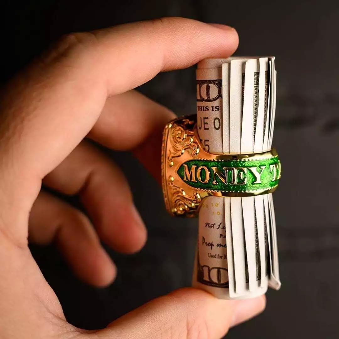 TrophySmack Bling Champion Ring - Money Talks Corporate Award | Stunning Design & Quality