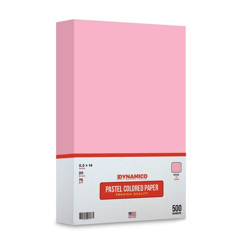 Pink 8.5 x 14" Legal Size Pastel Light Color Paper | 1 Ream of 500 Sheets
