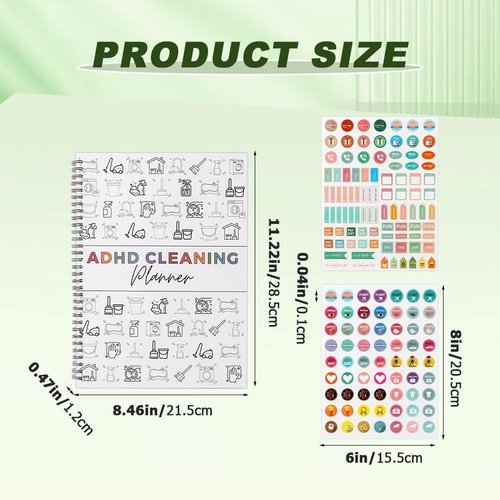 ADHD Cleaning Planner - Daily, Weekly & Monthly Checklist Organizer for Adults | Home Cleaning Made Easy