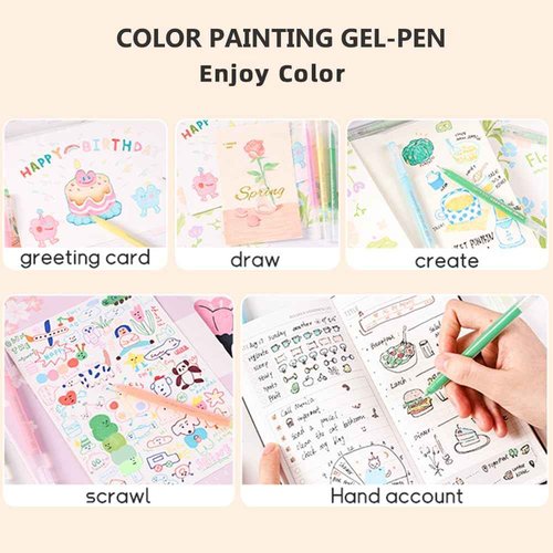 Yolaka Gel Pens with Fine Point 0.6mm, 99 Colors Drawing Pencils for Adult Coloring Books Smooth Writing Pen Set for Journaling, Landscapes, Lettering