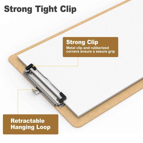 Juvealoe Legal Size Wood Clipboard Set 25, 8.5 x 14 Long Clip Board with Low Profile Clip, Suitable for Legal Lawers and Business, Size 9 x 15.5 in, Office Supply